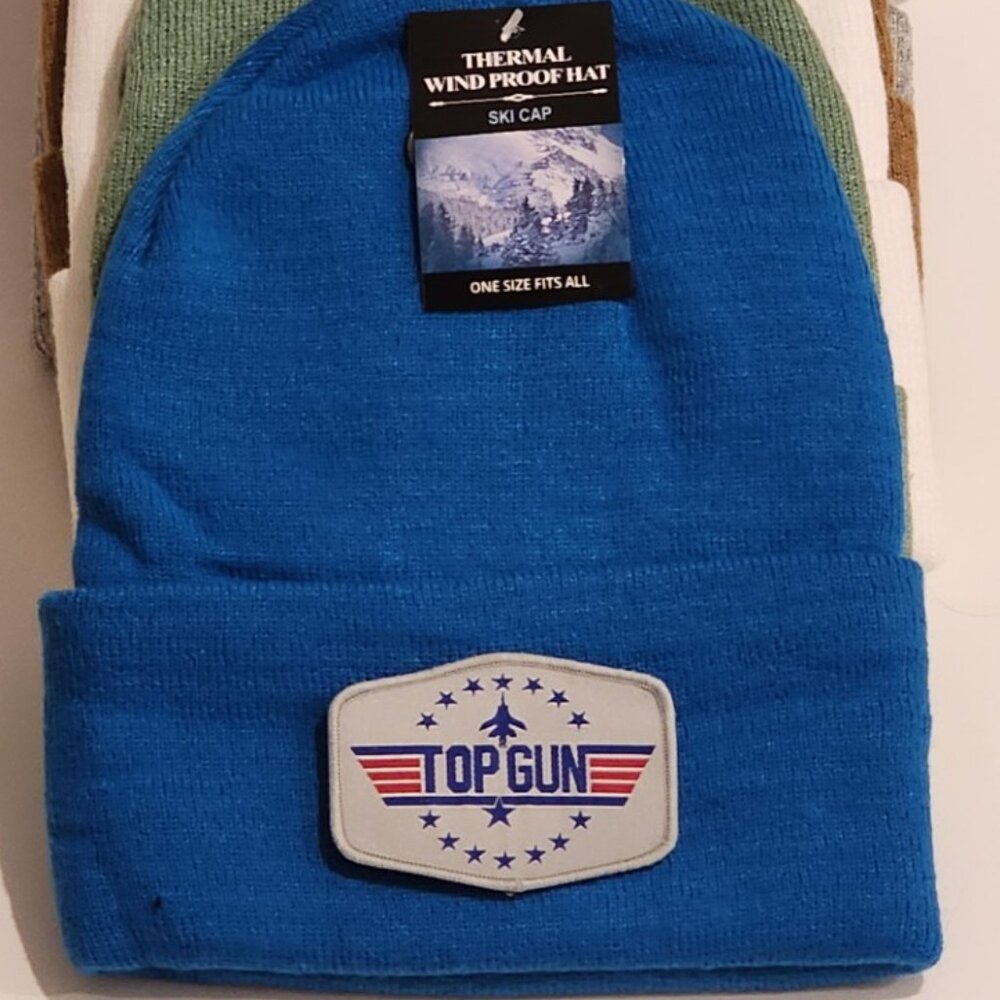 TOP GUN Knit Cuffed Beanie in Cobalt Blue